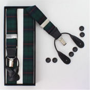 Braces, Tartan Suspenders Dual Clip & Button,Davidson Tartan